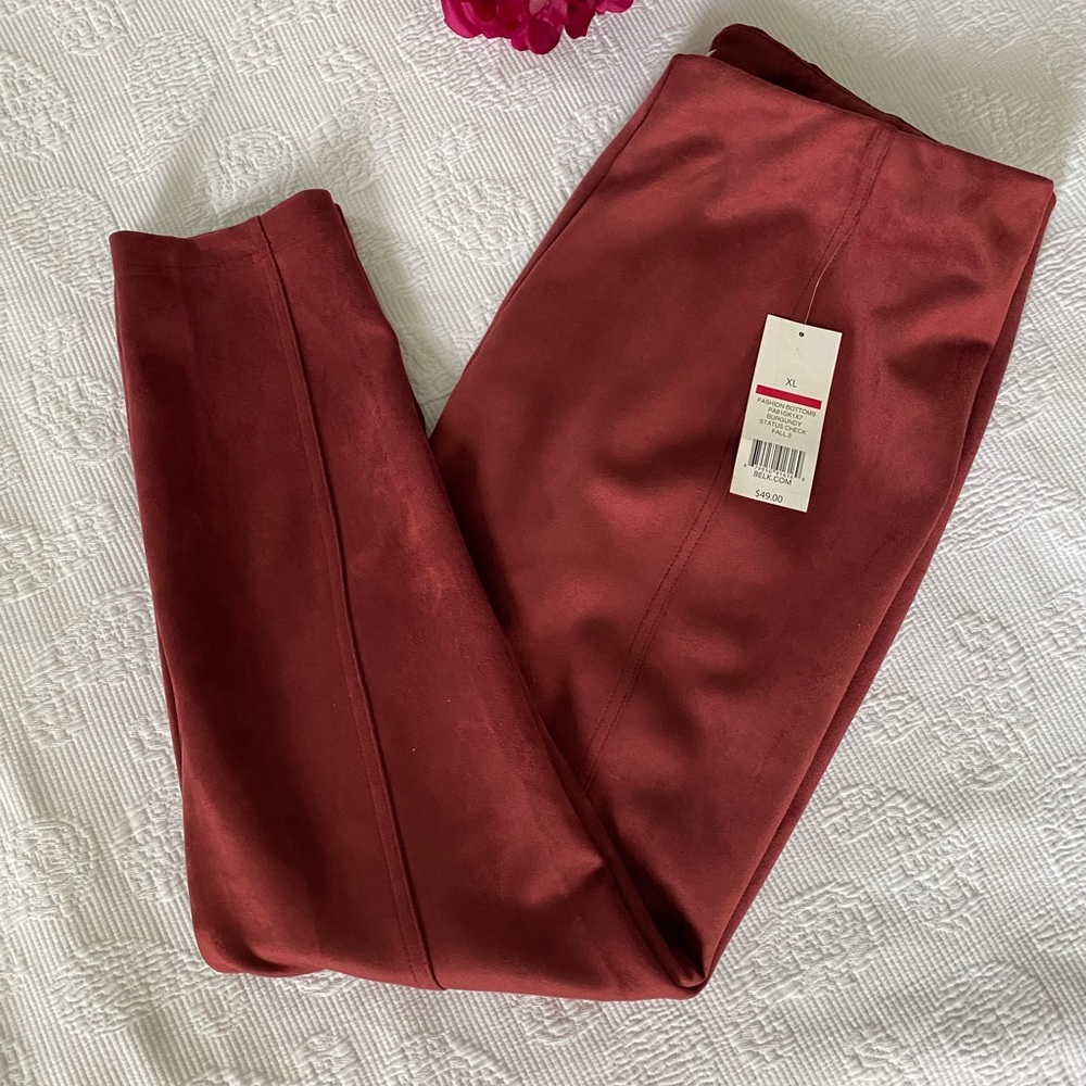 New Directions faux suede pull on pants XL